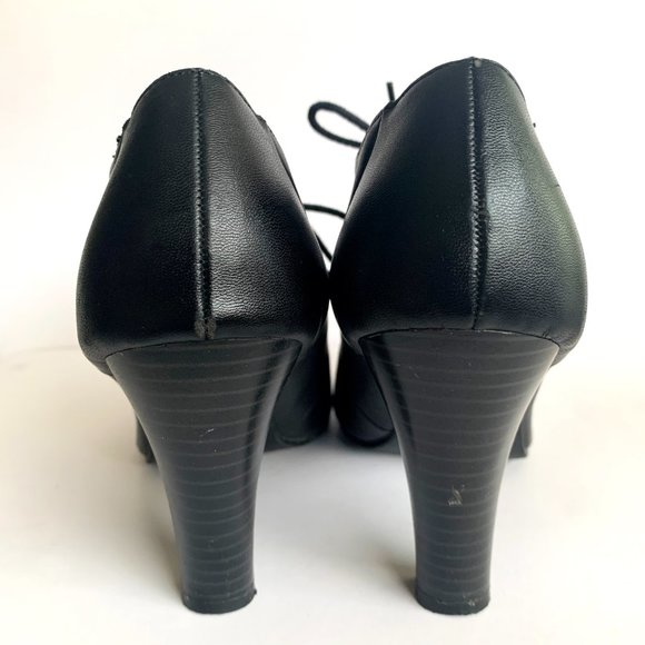 Call It Spring, Black Lace Up Heels (Size 6.5) - Picture 2 of 3